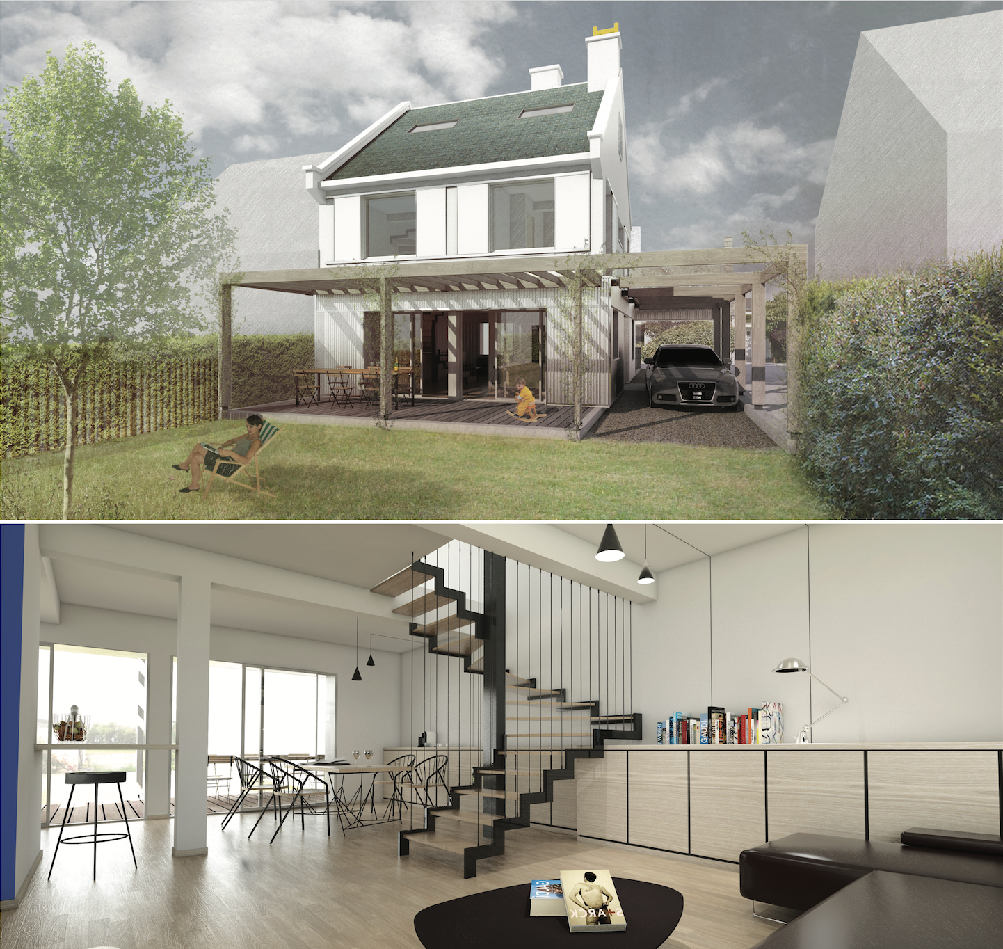 Planche A rénovation de la maison en bretagne Archibien