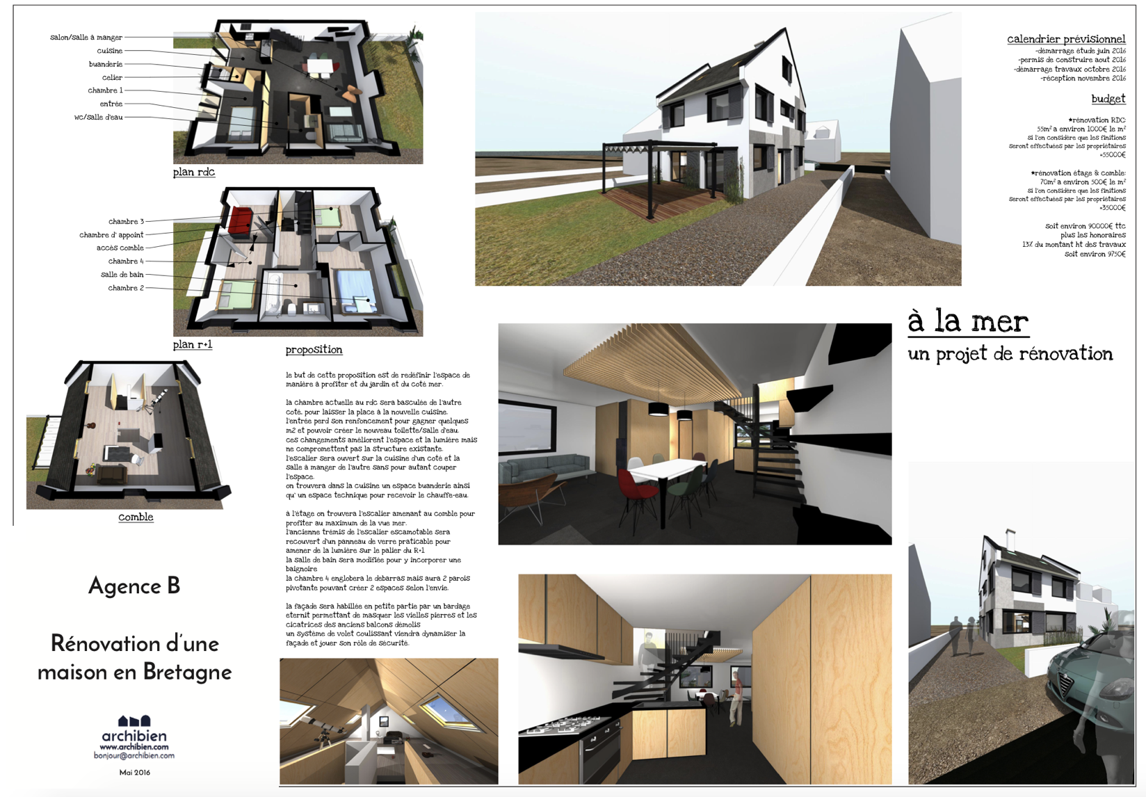 Planche B de la rénovation en bretagne Archibien