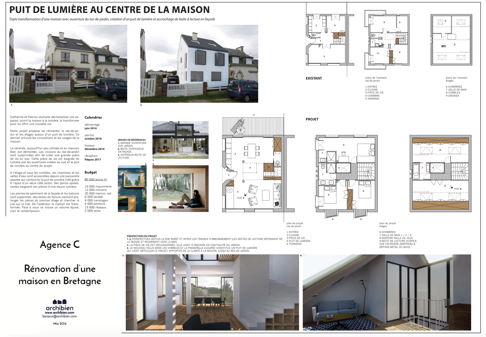 Planche C de la rénovation en bretagne Archibien
